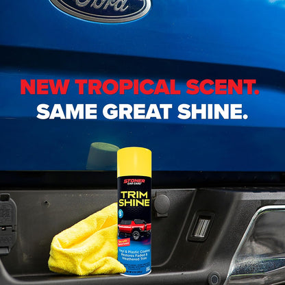 91034 Trim Shine – Black Trim and Plastic Restorer for Cars – Vinyl and Plastic Trim Protectant Coating for Interior and Exterior Use – Fast-Drying No Sling – 12 Oz